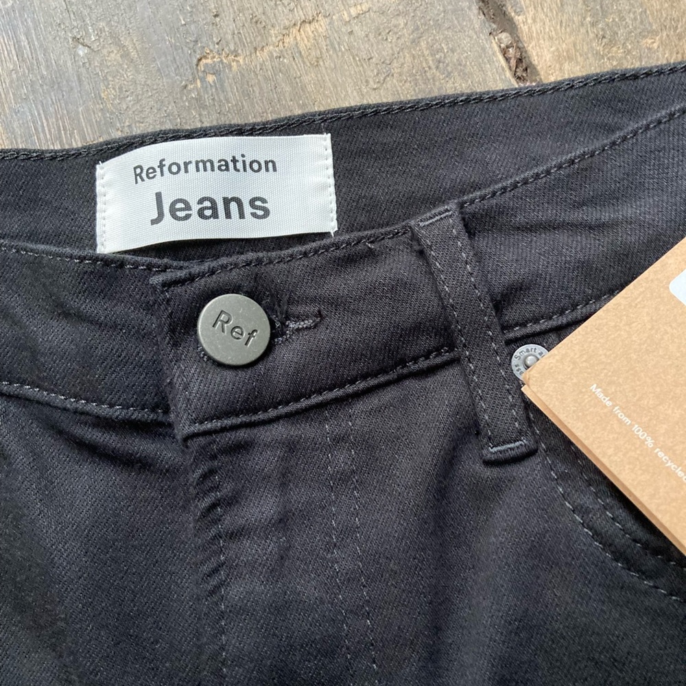 Reformation BLACK Harper high rise skinny jeans. Size 29 NWT